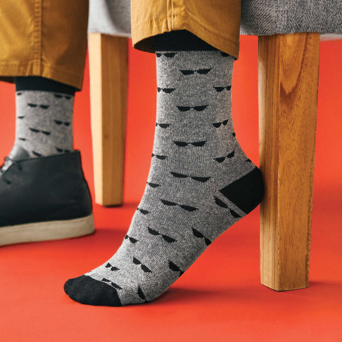 Medias masculinas 3/4 Gris