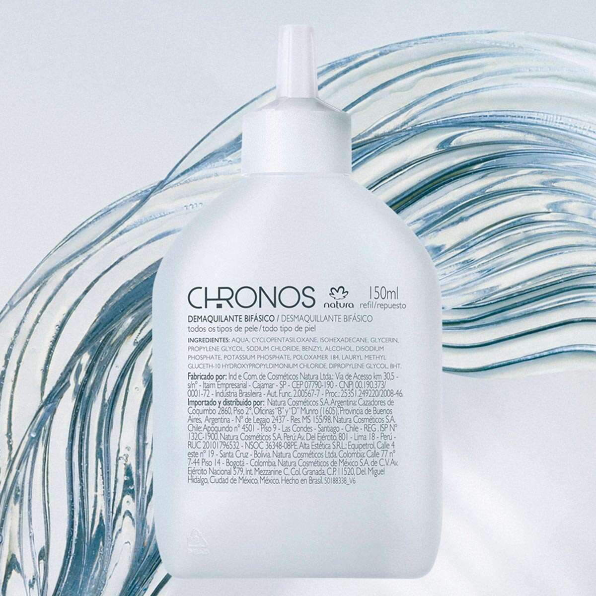 Refil Demaquilante Bifasico Chronos - 150ml