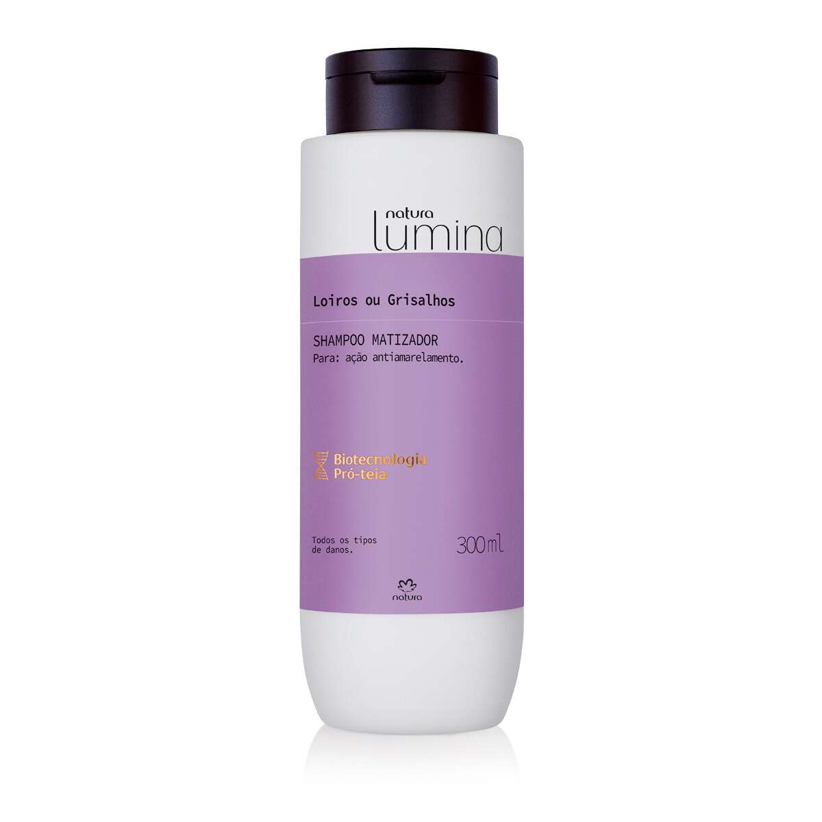 Shampoo Matizador para Cabelos Loiros e Grisalhos Lumina - 300 ml