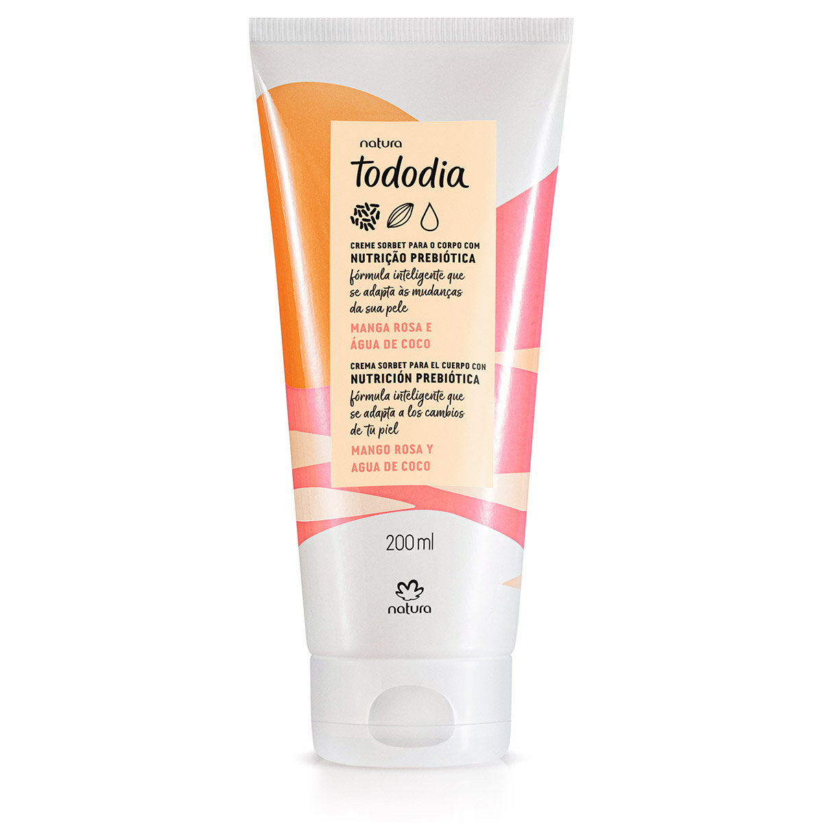 Crema nutritiva para cuerpo Mango rosa y Agua de coco - 200 ml
